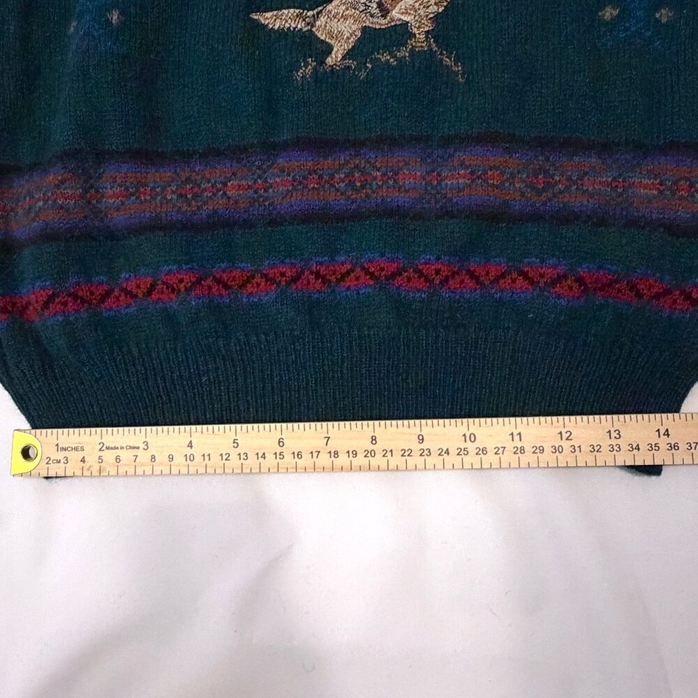 Vintage Woolrich Hunting Dog Embroidered Wool Winter Sweater Excellent Condition - Picture 12 of 14